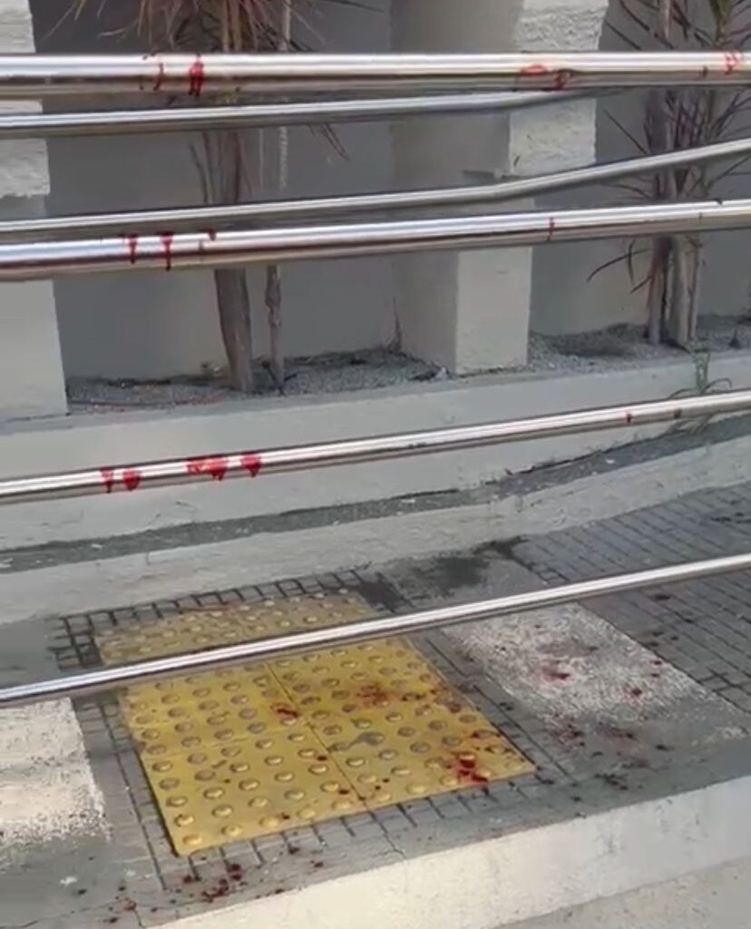 Marcas de sangue no centro de Arcoverde