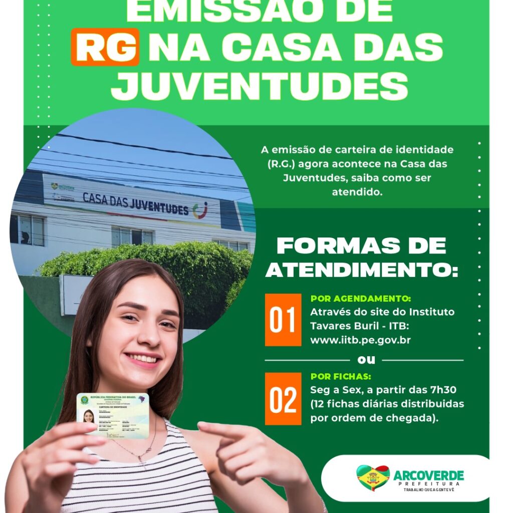 Casa da Juventude realiza emissão de RG.