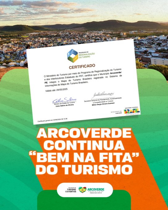 Arcoverde continua “bem na fita” do Turismo