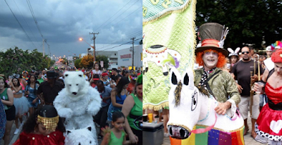 Burra e o Urso animando o carnaval