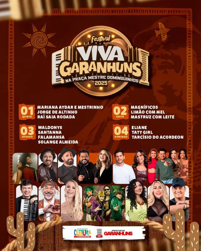 Programação do festival Viva Garanhuns